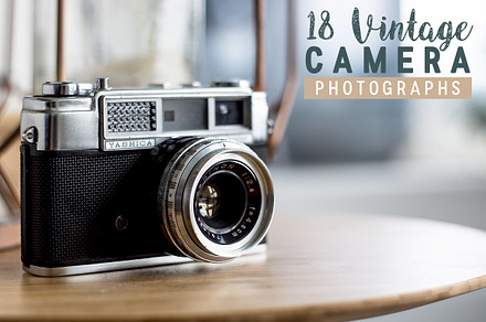 18 Vintage Camera Photographs 