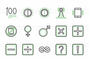45 Symbols Green & Black Icons, an Icon by IconBunny (Thumbnail 2 of 2)