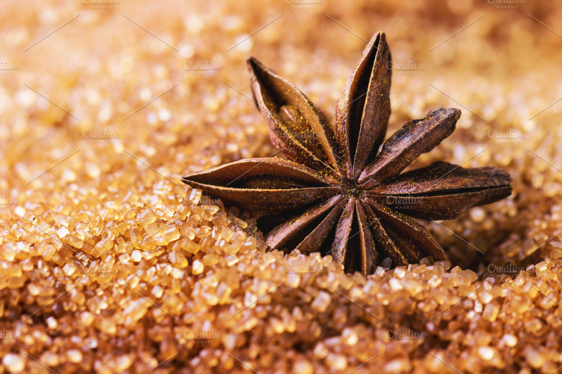 Spices and sugar stock photo containing sugar and brown