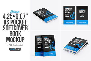 US Pocket Softcover Book Mockup