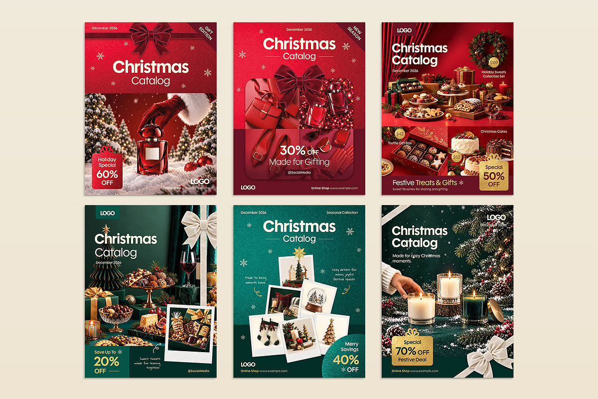 Christmas Catalog Cover Templates, a Brochure Template by BrandPacks (Photo 1 of 7)