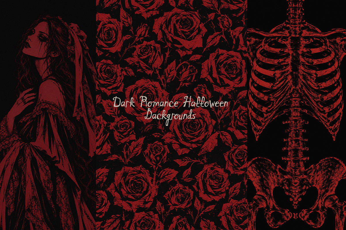 Dark Romance Halloween Backgrounds, a Background Graphic by Lidberia (Photo 2 of 12)