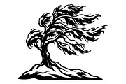 Windblown Tree Silhouette, an Object Graphic by Gfx_Store (Thumbnail 10 of 16)