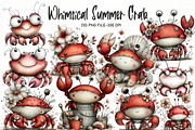 Whimsical Summer Crab Clipart, an Illustration by Designworld (Thumbnail 1 of 6)