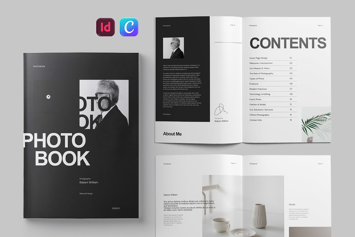 Photo Book Layout | Canva, a Brochure Template by Pixelpick (Photo 1 of 9)