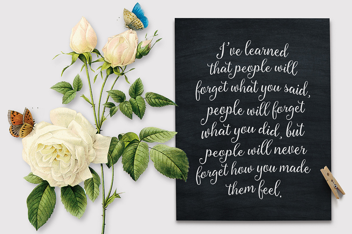 Florabella Script, a Script Font by Seniors (Photo 4 of 5)