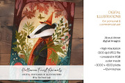 Halloween Forest Animals Postcards, an Animal Illustration by The Dutch Lady Designs (Thumbnail 5 of 7)
