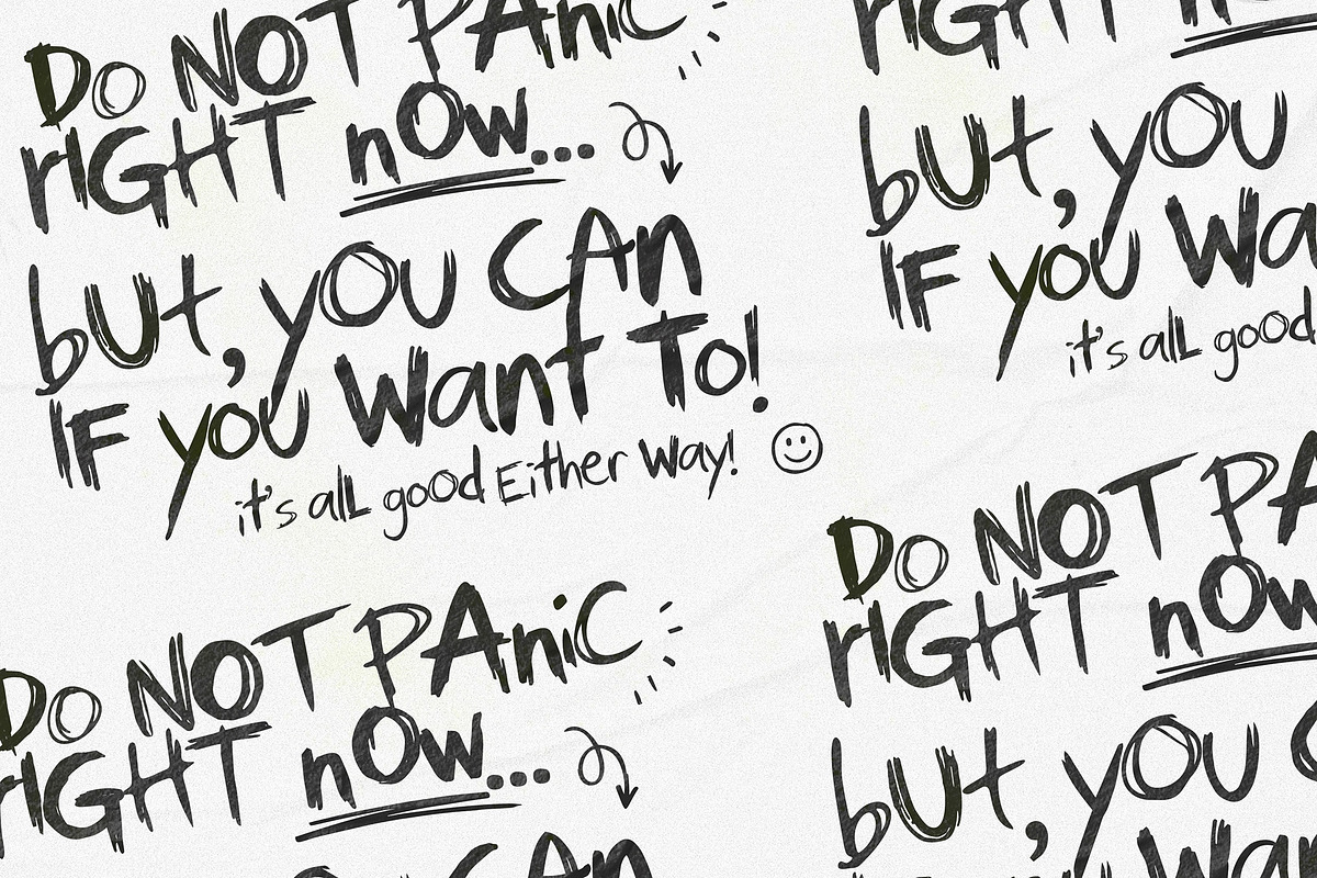 Delirium - Hand-Drawn Messy Font, a Handwritten Font by AndrewPixelType (Photo 4 of 8)