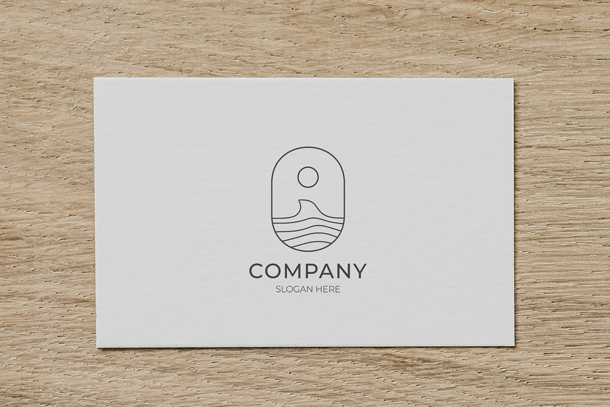 Minimalist beach wave logo, a Branding & Logo Template by Medianeka (Photo 3 of 3)