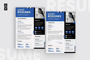 Elegant Stylish CV Resume Design, a Resume Template by dokudokunomi