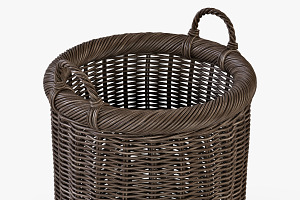 Wicker Basket 07 Walnut Brown Color