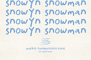 Snowyn Snowman Marker Handwritten, a Handwritten Font by Perplexitics (Thumbnail 1 of 10)