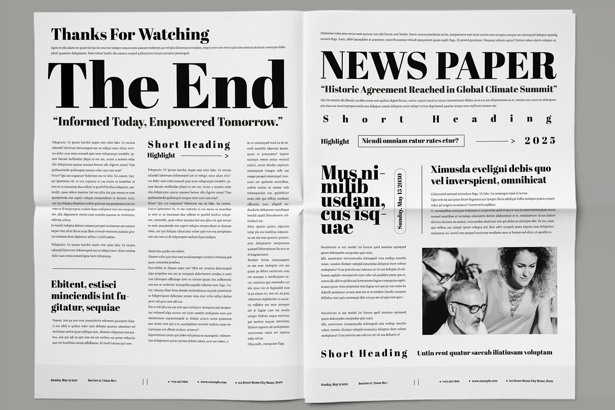 Newspaper Design Layout preview 3
