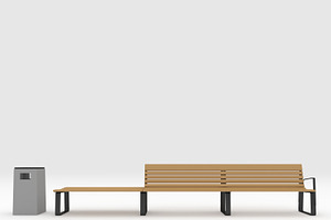 3D Model Bench Park 52