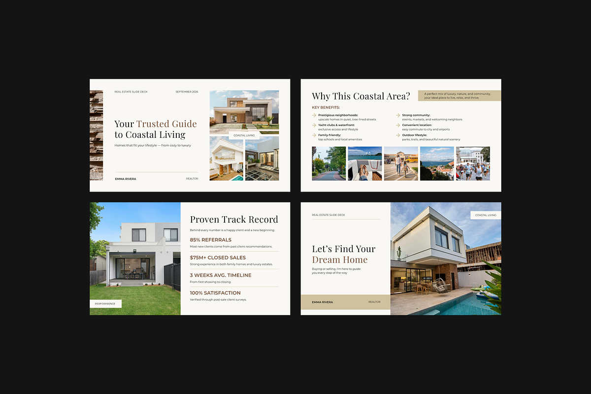 Real Estate Agent Canva Template, a Presentation Template by Mirely  Creative Co, image size:1200x800