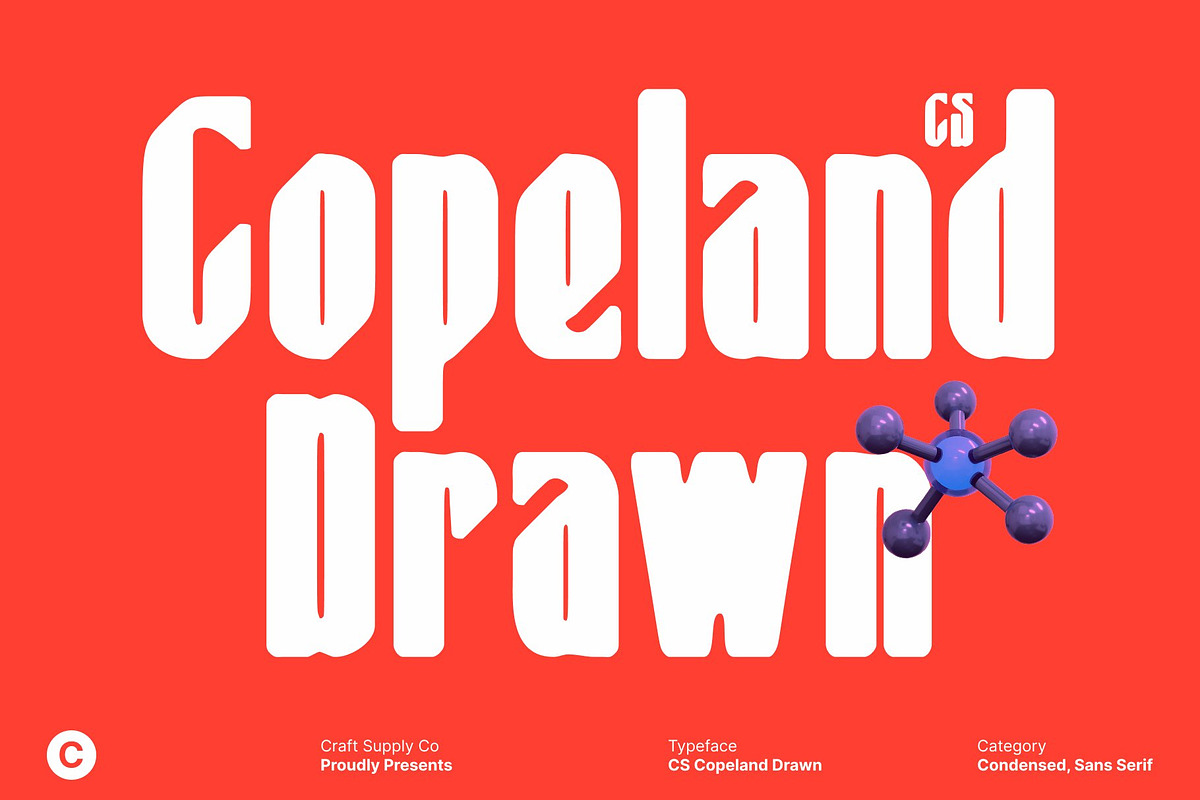 CS Copeland Drawn, a Sans Serif Font by Craft Supply Co. (Photo 1 of 8)