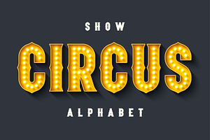 Circus Extra Lights Alphabet, an Object Graphic by RevelStockart