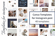 40 Template for Instagram feed, a Social Media Template by KaluginaWEB (Thumbnail 1 of 6)