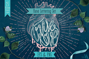 True Love Hand Lettering Set