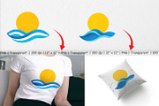 Sun and Waves Clipart, a Graphic by Artnoy (Thumbnail 3 of 5)