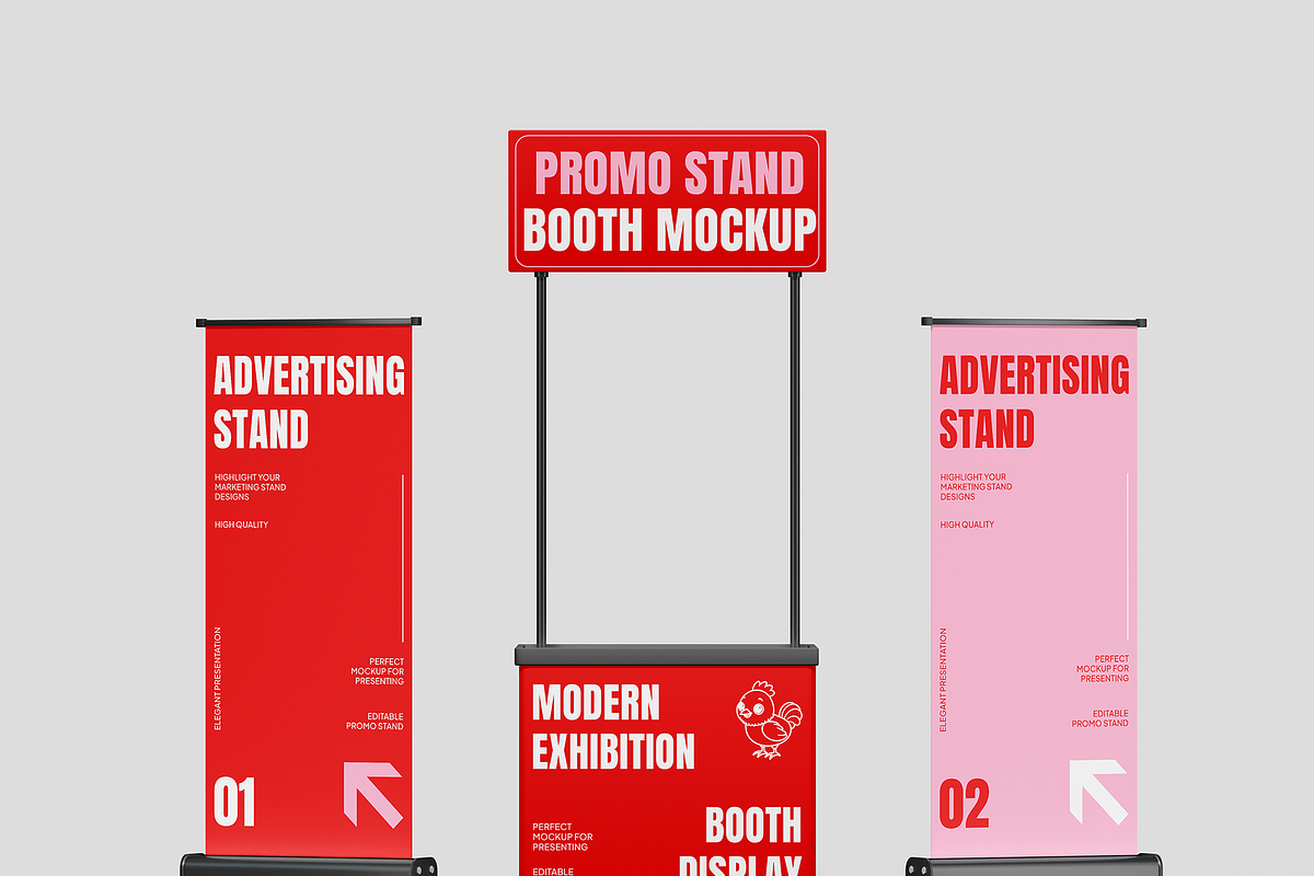 Promo Stand Booth Mockup, an Advertising Mockup by Bartama Graphic (Photo 2 of 4)