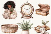 Black Neutral Planner Clipart Bundle, a Person Illustration by BusyDaydesign (Thumbnail 5 of 9)