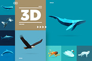 Set of Polygonal Animals, an Animal Illustration by blauananas (Thumbnail 6 of 7)