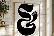 And Chill, Monocrome Quote Print, an Illustration by RossiGalleria (Thumbnail 2 of 2)