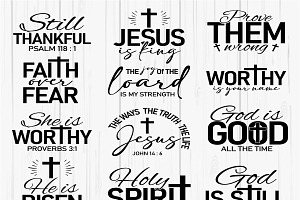 Christian Quotes Svg Png Bundle, an Object Graphic by EllaMaiyaali