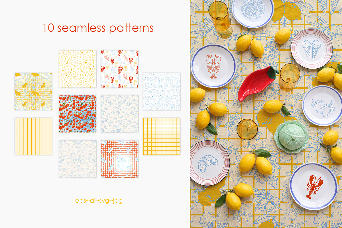 Mediterranean Summer Doodles Pack, a Decorative Illustration by SunnJaneArt (Photo 8 of 13)