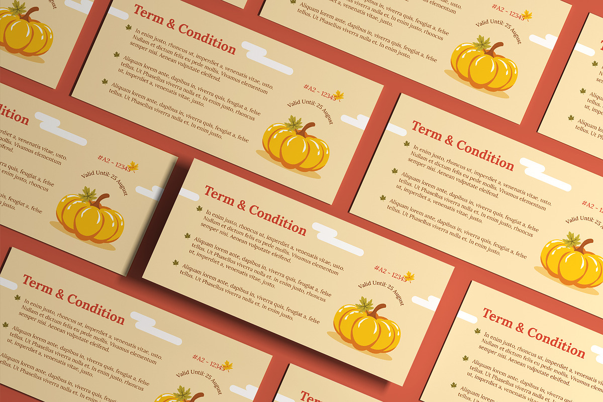Cute Autumn Gift Voucher, a Stationery Template by Neermana (Photo 4 of 4)