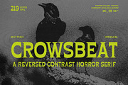 Crowsbeat – Reversed Contrast Horror, a Serif Font by Drizy (Thumbnail 1 of 10)