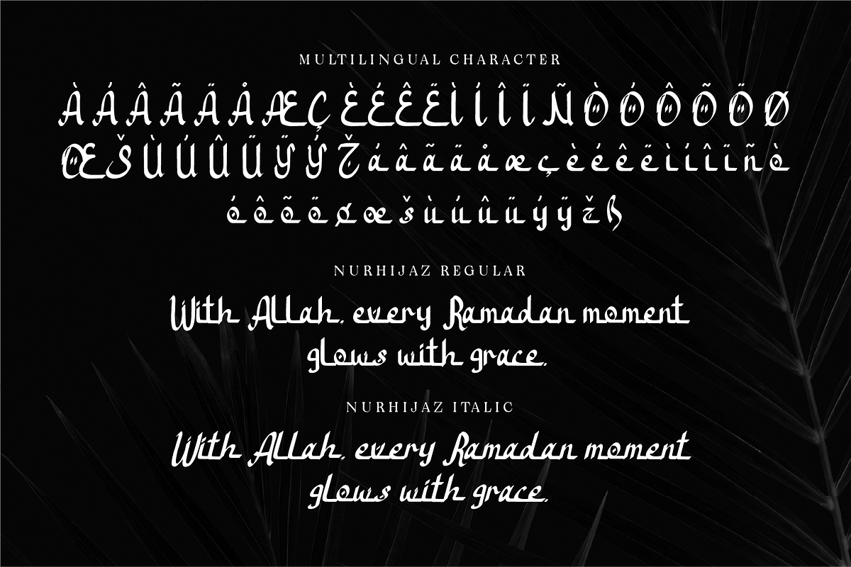 Nurhijaz - Arabic Display, a Script Font by Indotype Foundry (Photo 10 of 10)