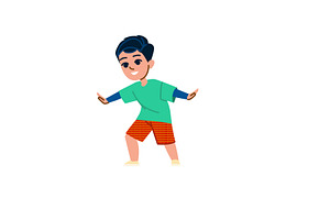 Happy child dancing and having fun, a Sport Illustration by pikepicture