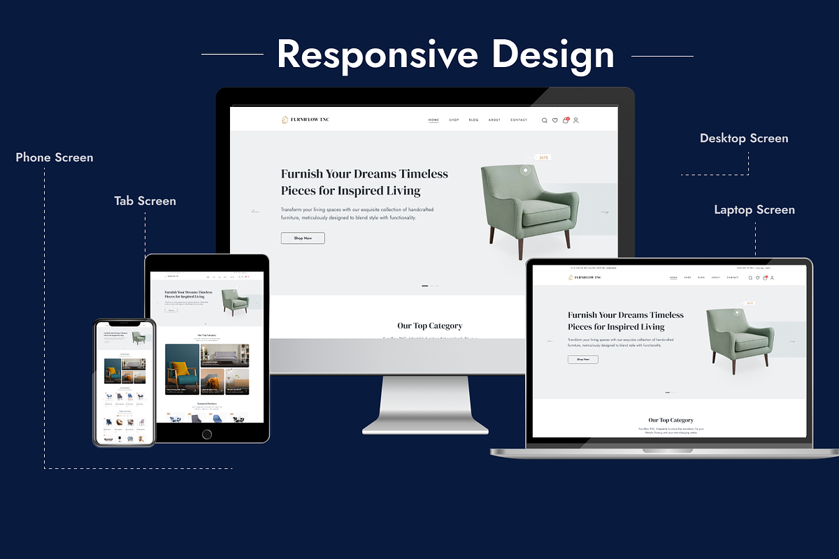 FurniFlow - Furniture HTML Template, a HTML Template by TNCFlow (Photo 2 of 5)