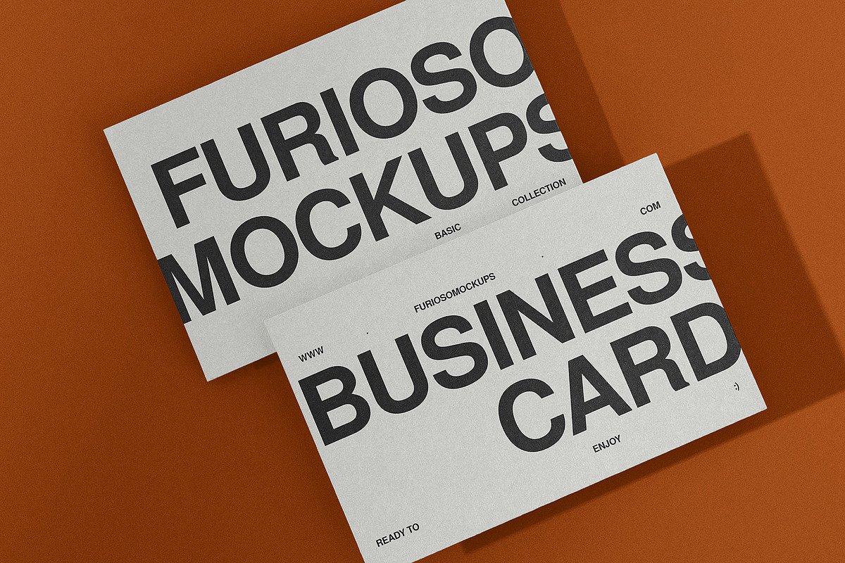 Business Cards Mockup Bundle – 6 PSD, a Merchandise Mockup by FURIOSO mockups (Photo 14 of 15)