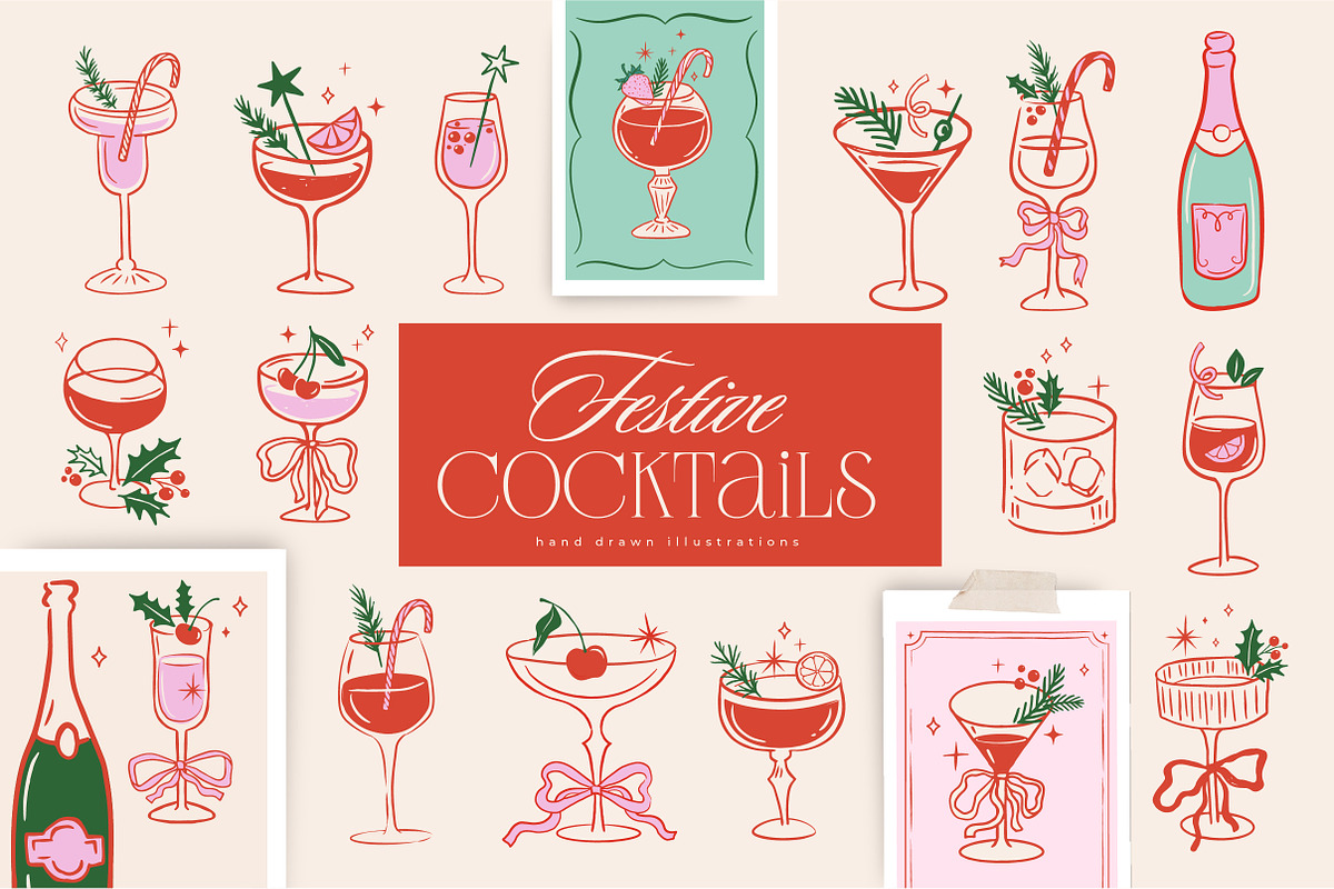Festive Cocktails collection, a Graphic by Marish (Photo 1 of 8)