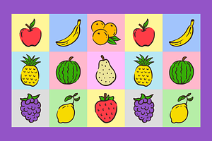 Fruit Vector Collection, an Object Graphic by Mangustudio