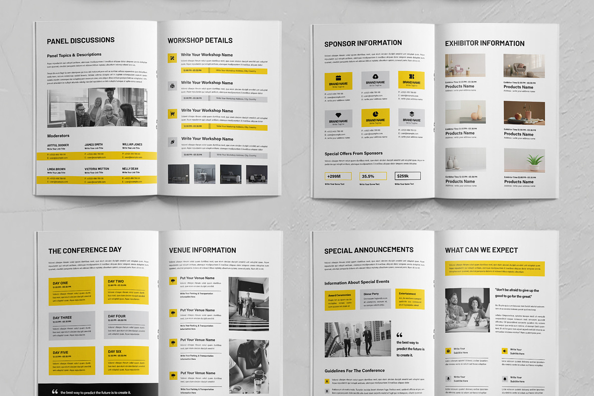 Conference Agenda Design Template, a Brochure Template by ContestDesign (Photo 3 of 3)