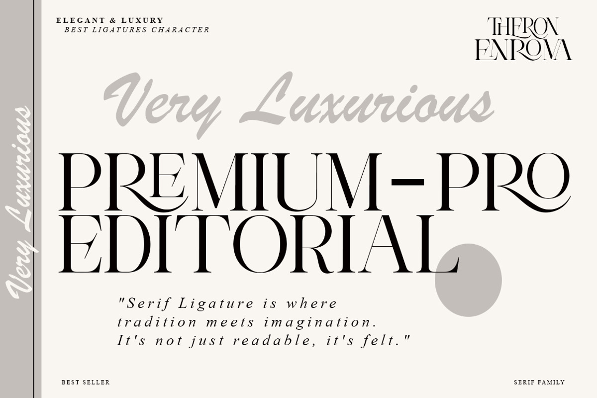 Theron Enroma | 17 Font Style, a Serif Font by IM Studio (Photo 6 of 9)