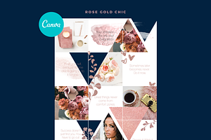 RoseGold Chic Canva Instagram Puzzle