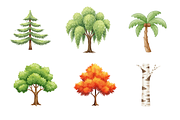 Watercolor Trees Clipart, a Decorative Illustration by BerryPieArt (Thumbnail 3 of 4)
