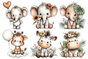 Safari Animals Clipart, an Illustration by Pixels.Craft (Thumbnail 5 of 6)