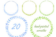 Watercolor clipart Wreaths, a Decorative Illustration by AqwaColor (Thumbnail 3 of 3)