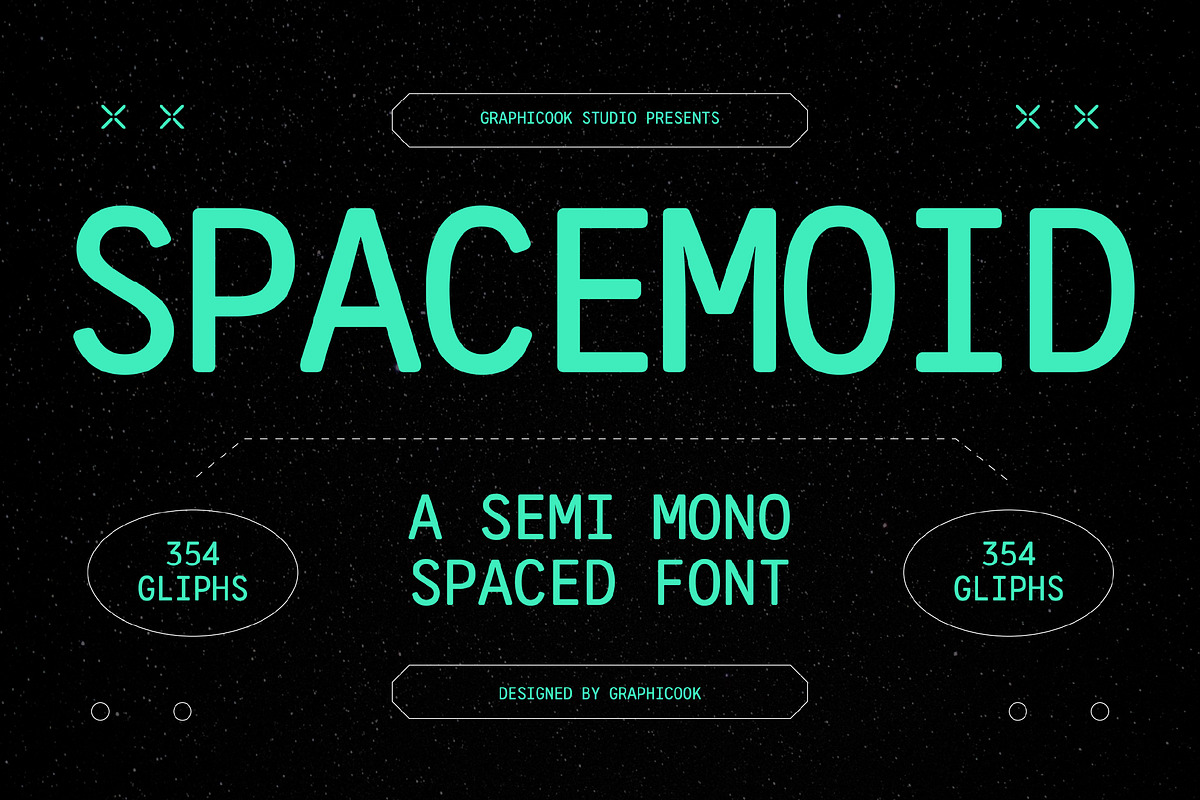 Spacemoid, a Sans Serif Font by graphicook (Photo 1 of 10)