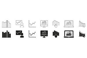 Data Analytics Icons, an Object Illustration by Gentle Studio