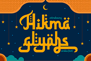 Hikma Glyphs - Arabic Style Font, a Font by PutraCetol Studio (Thumbnail 1 of 11)