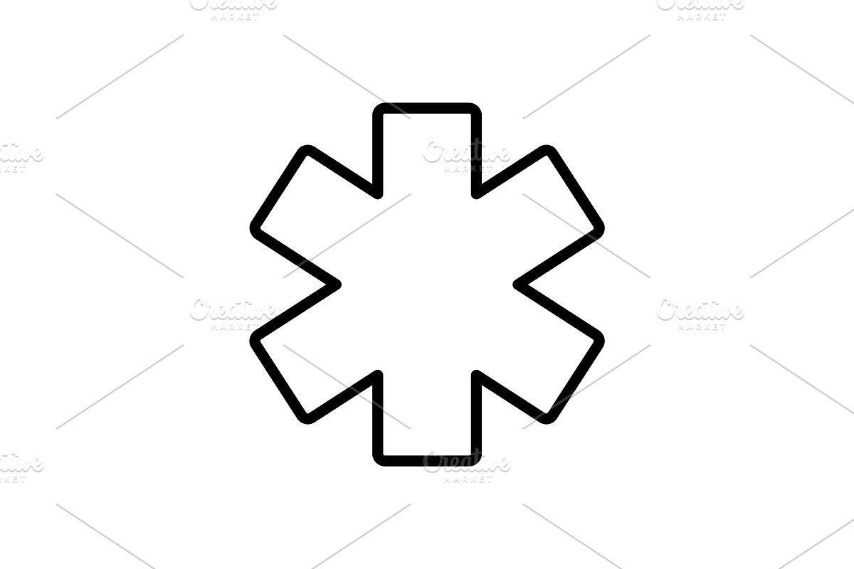 Pharmacy cross line icon, an Outline Icon by Elen_Art