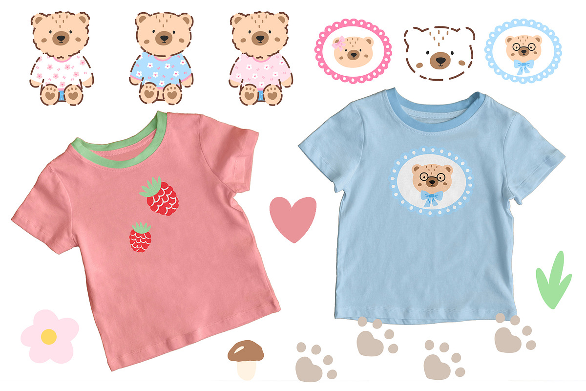 Kawaii Bear Vector Seamless Patterns, a Pattern Graphic by alia.kurianova (Photo 8 of 9)