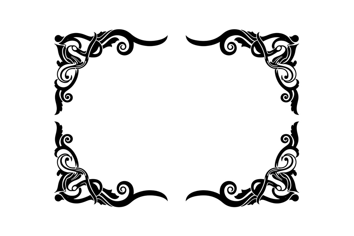 Vintage Scroll Corner Frame Bundle, an Illustration by Gfx_Store (Photo 28 of 48)